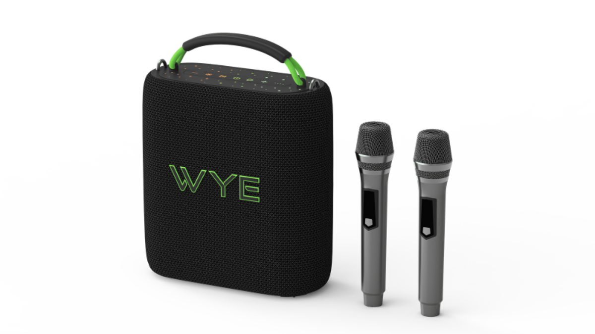120W Karaoke Machine Bluetooth Speaker with 2 Wireless Microphones | Rechargeable PA Speaker System for Parties & Singing