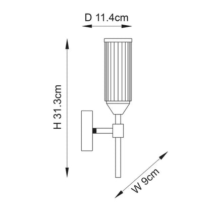 Vogue Bailey Ribbed Wall Light 176