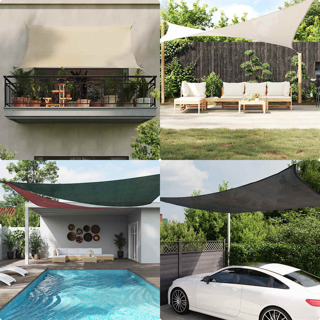 Sunshade Sail 160 g/m Trapezium Black 4/5x4 m HDPE
