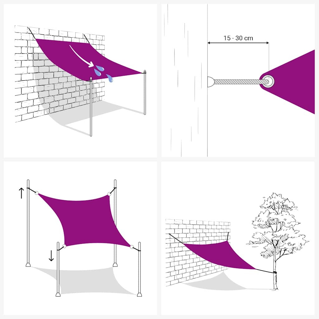 Sunshade Sail 160 g/m Trapezium Black 4/5x4 m HDPE