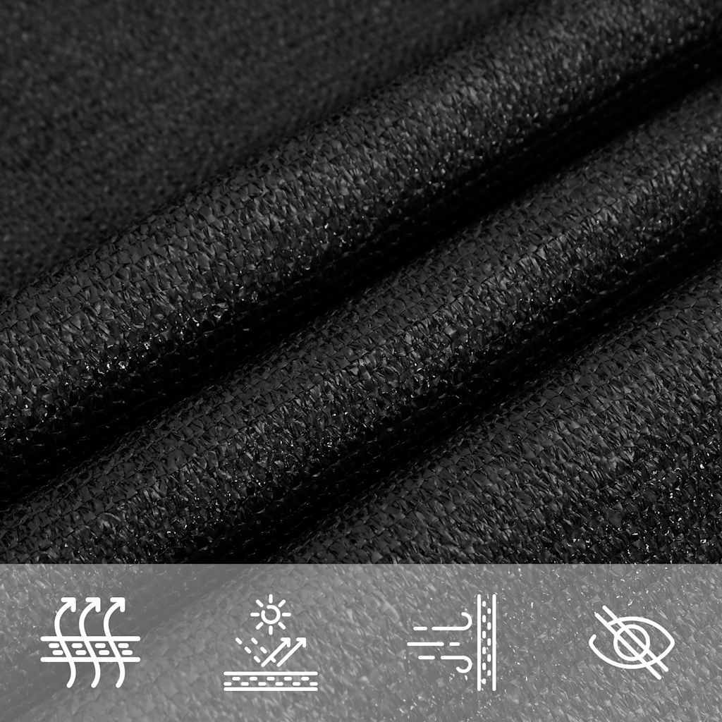 Sunshade Sail 160 g/m Trapezium Black 4/5x4 m HDPE