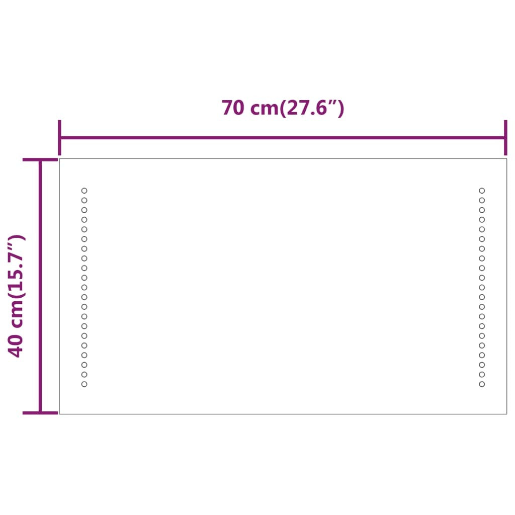 LED Bathroom Mirror 40x70 cm