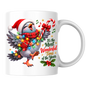 Holiday Mug "It's the Most Wonderful Time of the Year Bird" 325ml Ceramic Coffee Mug – Joyful Singing Christmas Bird Wrapped In Christmas Lights Scarf Festive Holiday Gift | Available in Multicolours | Fast Dispatch by UK Seller (M3268)