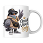 Good Vibes Mug "Good Vibes Only Cool Pigeon" 325ml Ceramic Mug – Cool Pigeon in Bucket Hat, Gold Chain, Crossbody Bag High Top Sneakers Funny Streetwear Bird Mug Gift For Friends Coworkers | Available in Multicolours | Fast Dispatch by UK Seller (M3237)