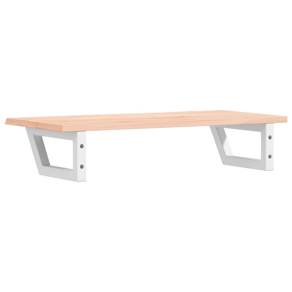 Basin Shelf Wall Mounted Steel and Solid Wood Oak