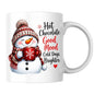Cozy Mug "Hot Chocolate Good Mood Cold Days Brighter" Snowman 325ml Ceramic Coffee Mug – Cute Winter Holiday Tea Cup with Beanie & Hot Cocoa Gift | Available in Multicolours | Fast Dispatch by UK Seller (M1247)
