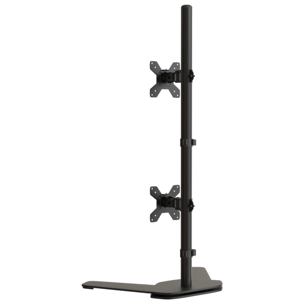 Dual Monitor Stand Black Steel VESA 75/100 mm