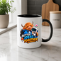 Tech Mug "Better Ideas Together Highland Cow" 325ml Ceramic Coffee Mug – Cute Highland Cow Hugging AI Robot Companion Modern Tech Gift For Coworkers Developers AI Enthusiasts | Available in Multicolours | Fast Dispatch by UK Seller (M3231)
