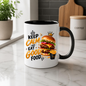 Burger Mug "Keep Calm And Eat Good Food" 325ml Ceramic Coffee Tea Cup – Double Cheeseburger, Fries & Slogan Novelty Gift for Foodies, Fast Food Lovers, Birthday – Fast Dispatch by UK Seller (M3506)