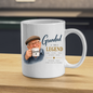 Family Mug "Grandad A TRUE LEGEND" Sweet Grandpa 325ml Ceramic Coffee Mug Heartwarming Grandad Tea Cup with Flat Cap Grandpa & Mini Mug Graphic Gift | Available in Multicolours | Fast Dispatch by UK Seller (M3015)
