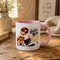 Dog Mug "Good Boy Better Human" 325ml Ceramic Coffee Tea Cup – Golden Retriever Puppy Graphic, Sunglasses & Slogan Novelty Gift for Dog Lovers, Teens, Birthday – Fast Dispatch by UK Seller (M3500)