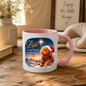 Christmas Mug "The Light Of The World Came For Us Highland Cow" John 1:5 325ml Ceramic Coffee Mug – Festive Highland Cow Mug With Santa Hat Star Of Bethlehem Christian Holiday Gift | Available in Multicolours | Fast Dispatch by UK Seller (M3308)