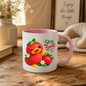 Inspirational Mug "Stay Sweet Strawberry Duck" Stay Sweet 325ml Ceramic Coffee Mug – Cute Winking Strawberry Duck Waving Next to Blossoms Strawberry Heartwarming Gift For Friends Family | Available in Multicolours | Fast Dispatch by UK Seller (M3249)