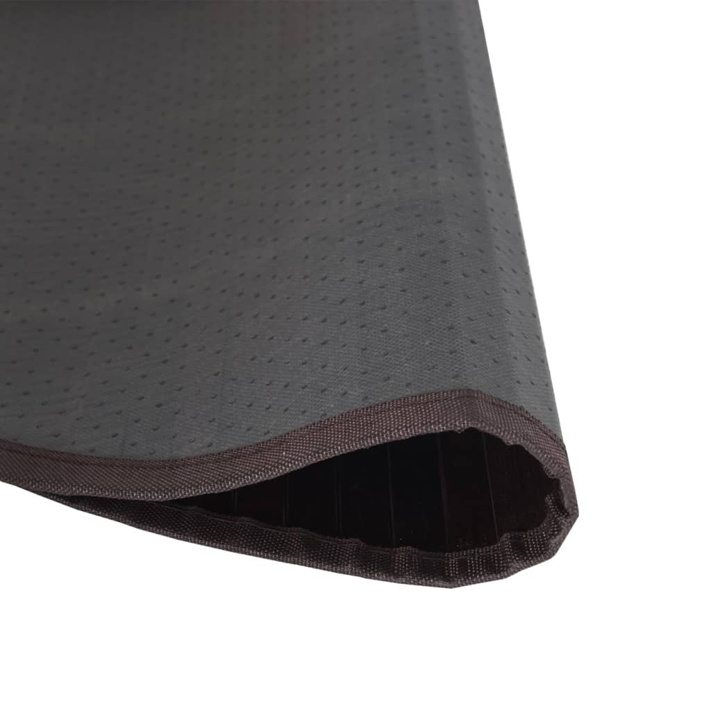 Rug Round Dark Brown80 cm Bamboo