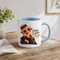 Highland Cow Mug "Classy Confident Always Highland Cow" 325ml Ceramic Coffee Mug – Glamorous Highland Cow in Black Evening Dress Pearls Sunglasses Bow Holding Champagne Glass Chic Gift | Available in Multicolours | Fast Dispatch by UK Seller (M3280)