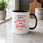 Festive Mug "May your Days be Merry and Bright" 325ml Ceramic Coffee Mug Winter Holiday Tea Cup with Gold Stars & Red Snowflakes | Available in Multicolours | Fast Dispatch by UK Seller (M1269)
