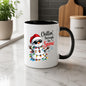Cool Mug "Chillin' Through the Snow" Snowman 325ml Ceramic Coffee Mug  Funny Winter Holiday Tea Cup with Sunglasses & Christmas Lights Gift | Available in Multicolours | Fast Dispatch by UK Seller (M1248)