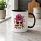 Sassy Mum Mug "Hot Girl (Mum) Era" 325ml Ceramic Coffee Mug Trendy Messy Bun Tea Cup with Leopard Bandana, Heart Sunglasses & Hearts Gift | Available in Multicolours | Fast Dispatch by UK Seller (M1306)