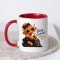 Highland Cow Mug "Classy Confident Always Highland Cow" 325ml Ceramic Coffee Mug – Glamorous Highland Cow in Black Evening Dress Pearls Sunglasses Bow Holding Champagne Glass Chic Gift | Available in Multicolours | Fast Dispatch by UK Seller (M3280)
