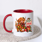 Christmas Mug "Believe in the Magic Highland Cow" Believe in the Magic Highland Cow 325ml Ceramic Coffee Mug – Festive Christmas Lights Tea Cup With Wooden Sign Presents Graphic Gift | Available in Multicolours | Fast Dispatch by UK Seller (M3173)