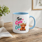 Sassy Mug "Too Cute to Care" Highland Cow 325ml Ceramic Coffee Mug Cute Animal Tea Cup with Daisy Flower Crown & Cheeky Calf Gift | Available in Multicolours | Fast Dispatch by UK Seller (M1285)
