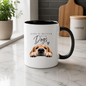 Dog Lover Mug "LIFE IS BETTER WITH Dogs" Golden Retriever 325ml Ceramic Coffee Mug Cute Puppy Tea Cup with Peeking Dog & Paw Graphic Gift | Available in Multicolours | Fast Dispatch by UK Seller (M3009)