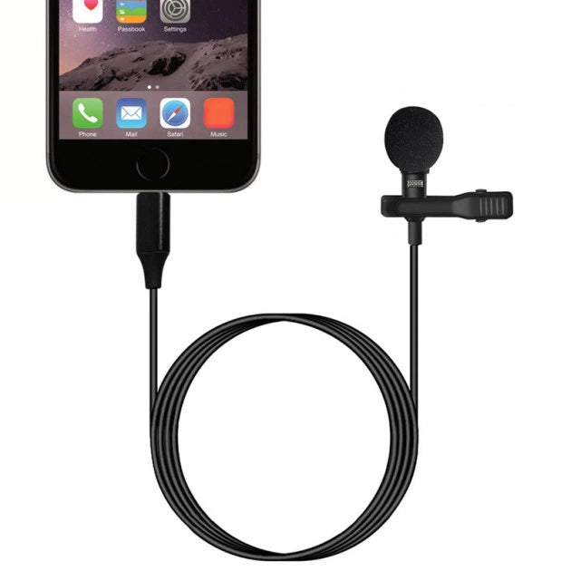 Lightning Lavalier Clip-On Microphone for iPhone & iPad | Plug & Play Lapel Mic for Vlogging, Video Recording & Live Streaming