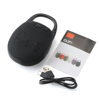 Portable Clip-On Wireless Bluetooth 5.3 Speaker IPX6 Waterproof 8W Super Bass | 12H Playtime Outdoor Mini Travel Speaker with Carabiner