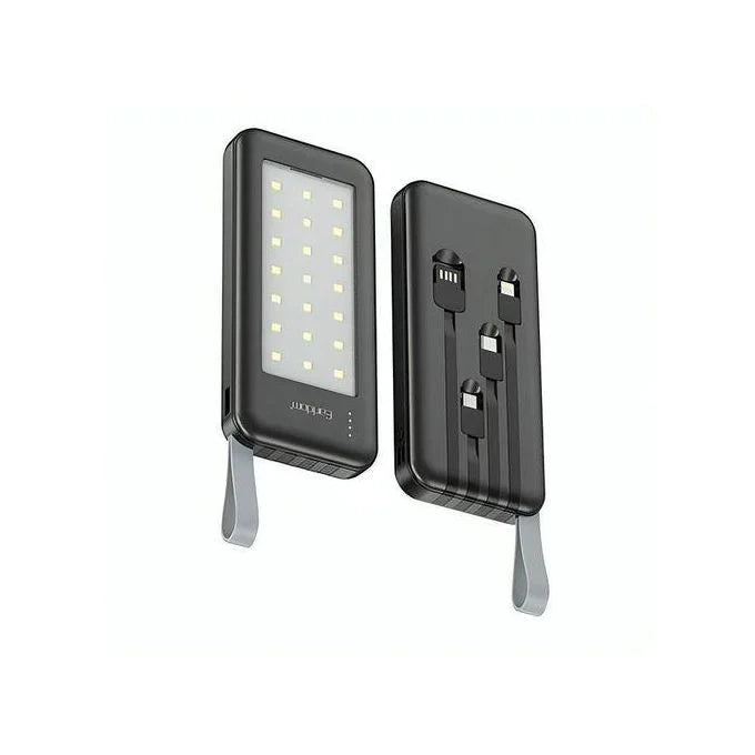 4in1 Power Bank 10000mAh Built-in Cables Portable Charger Emergency Light LED (PB48)