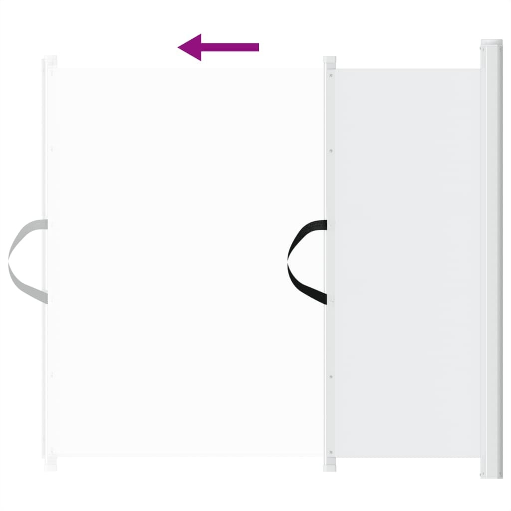 Retractable Pet Gate White 82.5x125 cm