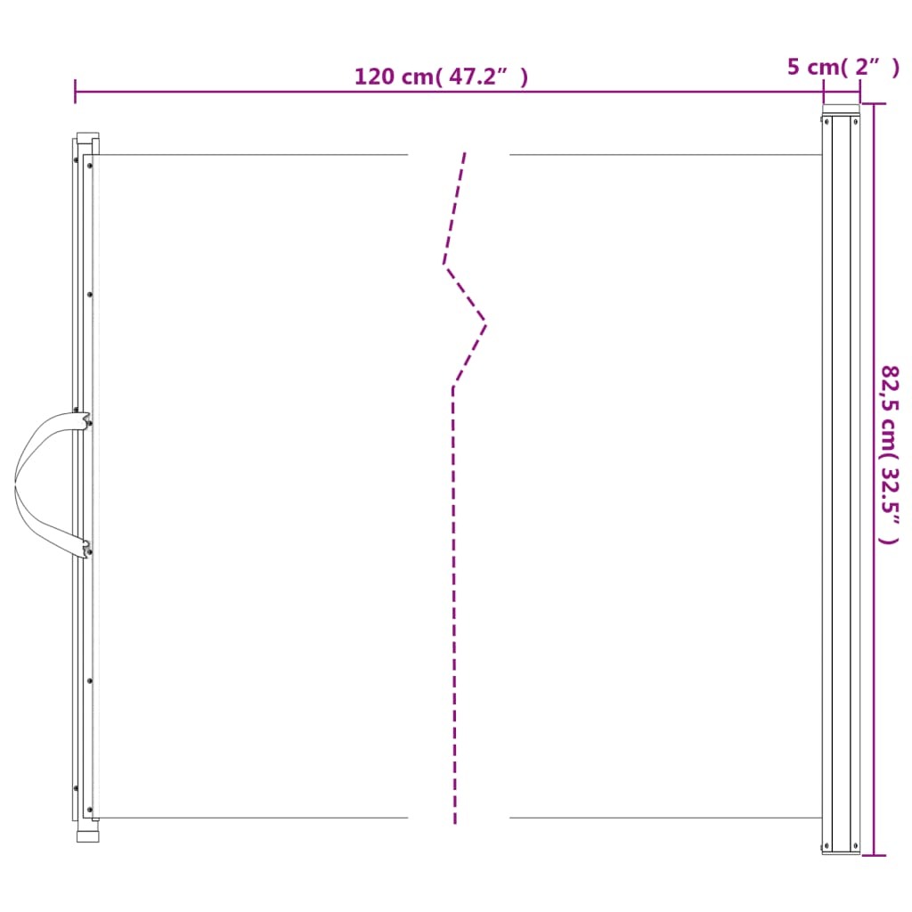 Retractable Pet Gate White 82.5x125 cm