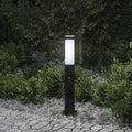Bollard Light with Sensor&Outlet 50 cm Black IP44