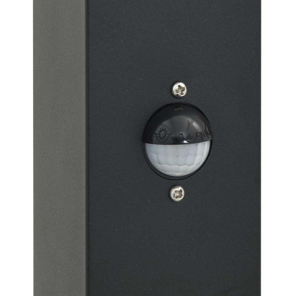 Bollard Light with Sensor&Outlet 50 cm Black IP44