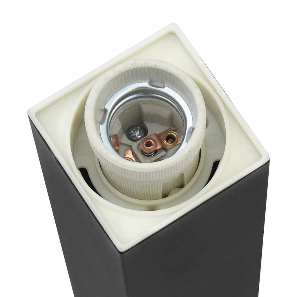 Bollard Light with Sensor&Outlet 50 cm Black IP44