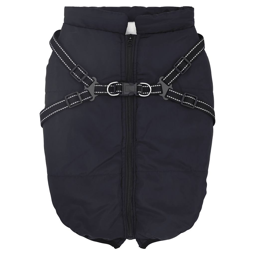 Dog Coat with Harness Waterproof Reflective Navy Blue 4XL