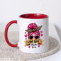 Sassy Mum Mug "Hot Girl (Mum) Era" 325ml Ceramic Coffee Mug Trendy Messy Bun Tea Cup with Leopard Bandana, Heart Sunglasses & Hearts Gift | Available in Multicolours | Fast Dispatch by UK Seller (M1306)
