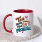 Humorous Mug "Tea Solves Most Problems" 325ml Ceramic Coffee Mug – Funny British Cuppa Tea Cup with Vintage Floral Teacup & Hearts Graphic Gift | Available in Multicolours | Fast Dispatch by UK Seller (M1314)