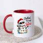 Cool Mug "Chillin' Through the Snow" Snowman 325ml Ceramic Coffee Mug  Funny Winter Holiday Tea Cup with Sunglasses & Christmas Lights Gift | Available in Multicolours | Fast Dispatch by UK Seller (M1248)