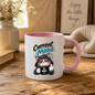 Sarcastic Mug "CURRENT MOOD: GO AWAY" Hooded Cat 325ml Ceramic Coffee Mug Novelty Grumpy Cat Tea Cup with Middle Finger & "GO AWAY" Mug Graphic Gift | Available in Multicolours | Fast Dispatch by UK Seller (M3087)