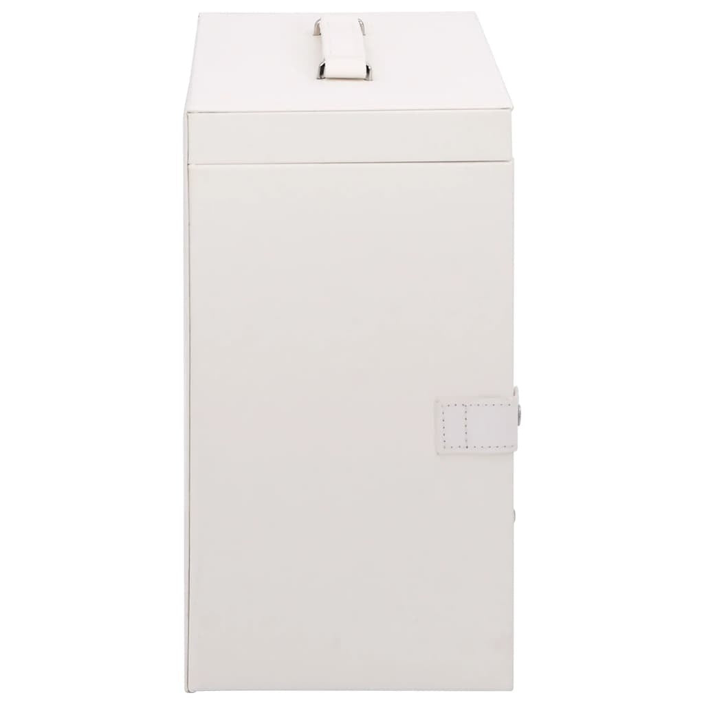 Jewellery Box 5-Layer with Mirror Lockable White