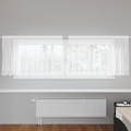 Lace Curtain with Curtains Floral White 120 x 300 cm Polyester