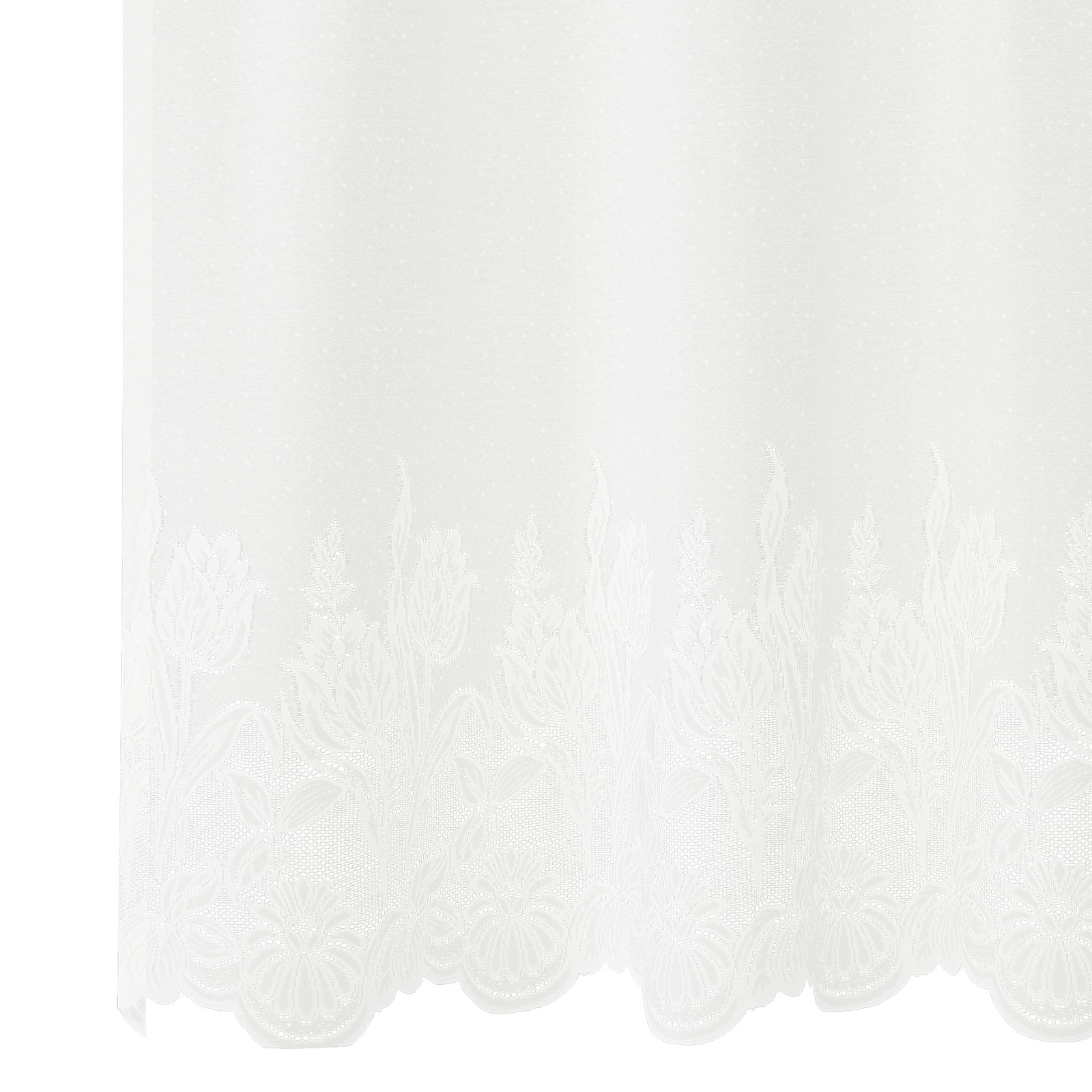 Lace Curtain with Curtains Floral White 220 x 500 cm Polyester