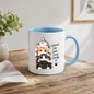 Funny Cat Mug "Different Cats Same Crazy Energy" Stacked Kittens 325ml Ceramic Coffee Mug Cute Cat Lover Tea Cup with Cute Kitten Stack & Paw Print Graphic Gift | Available in Multicolours | Fast Dispatch by UK Seller (M3027)