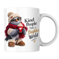 Inspirational Mug "Kind People Make a Brighter World Cozy Bird" 325ml Ceramic Coffee Mug – Cute Cozy Bird In Beanie Glasses Scarf Boots Hot Cocoa Gift For Friends Family | Available in Multicolours | Fast Dispatch by UK Seller (M3238)