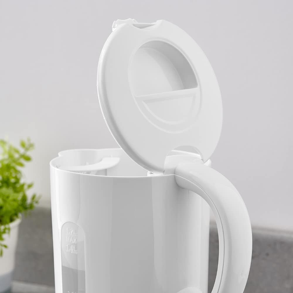 Tested Tower Presto 1.7L Electric Kettle, Removable Limescale Filter, Boil Dry Protection, 2200W, White