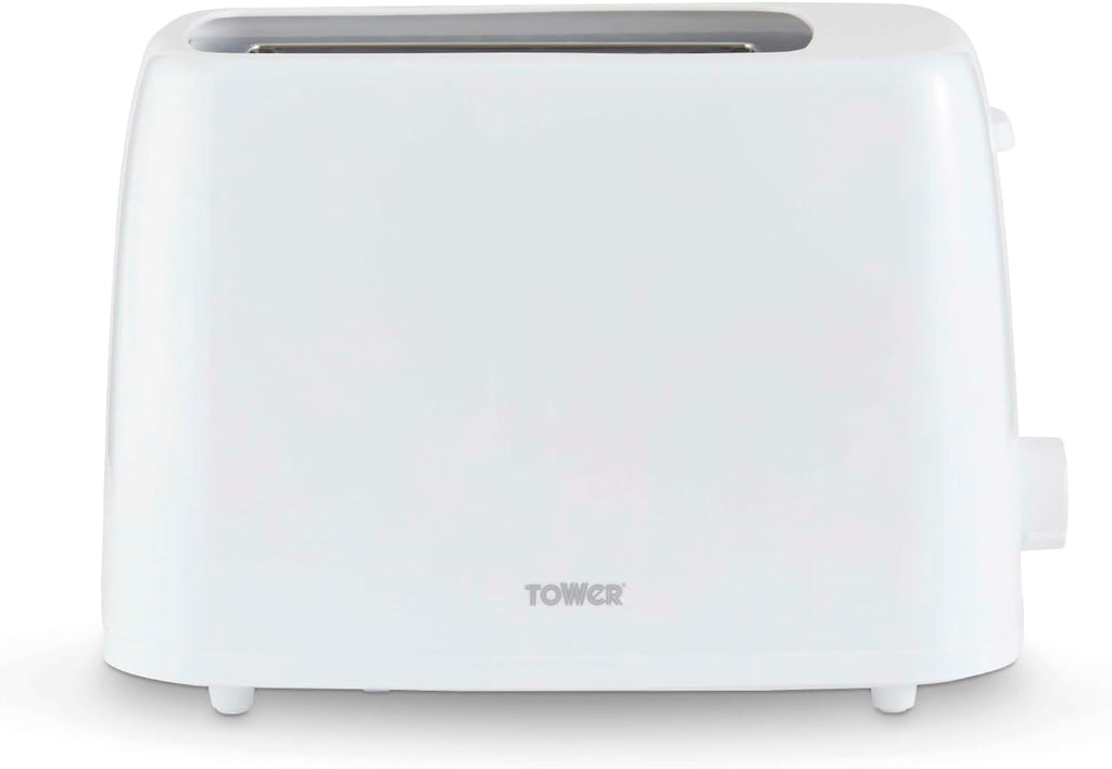 Tower PT20087WHT 2-Slice Toaster with 6 Browning Levels, Cancel Setting, Removable Crumb Tray, 650W, Black