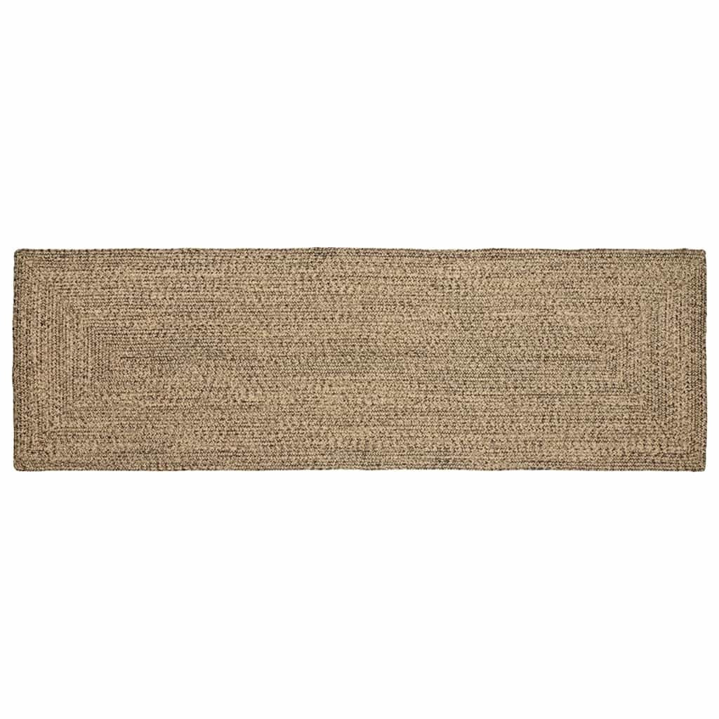 Area Rugs Rectangular Natural and Black 80 x 250 cm Jute