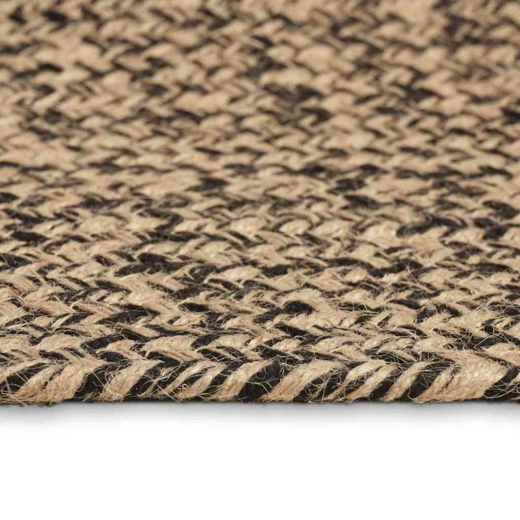 Area Rugs Rectangular Natural and Black 80 x 250 cm Jute