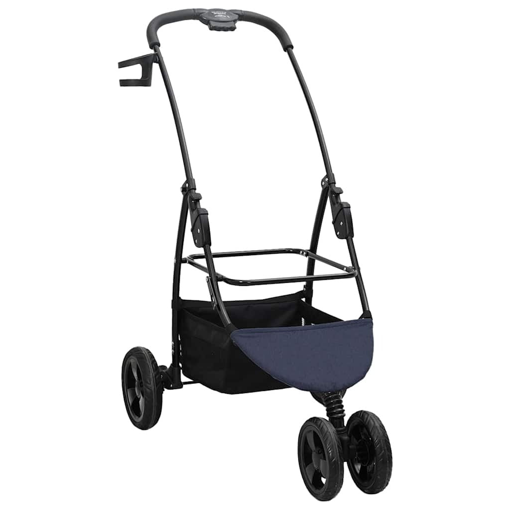 Folding Pet Stroller Adjustable Blue 78 x 54 x 101 cm Polyester