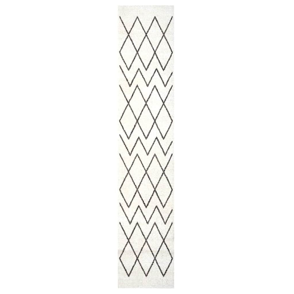Kitchen Rug White 300 x 60 cm Velvet